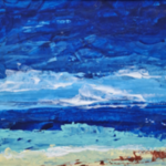 Acryl schilderij, Maya Wildevuur, Mexico, 2008